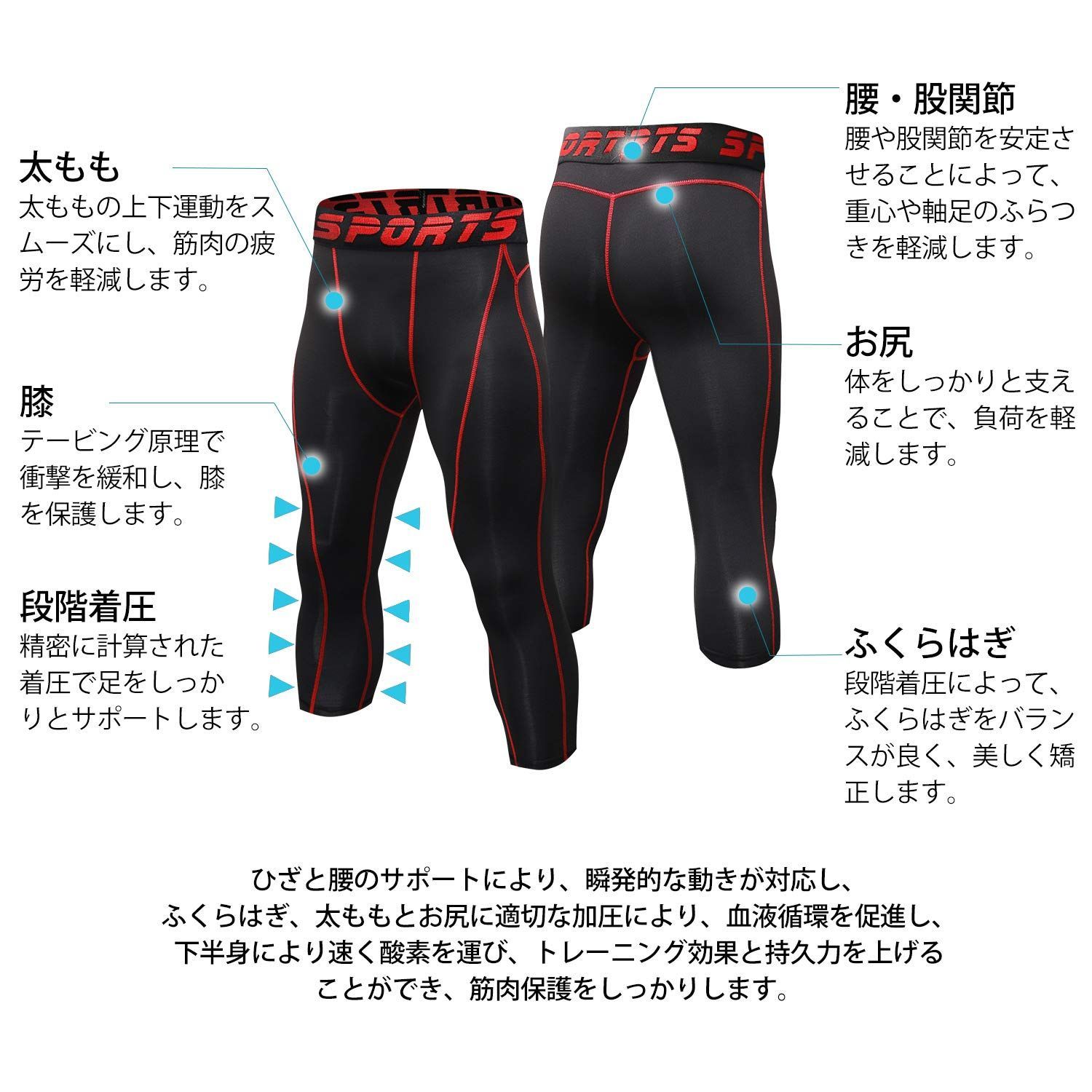 すぱっつ メンズ スポーツタイツ エキスパートモデル（レギンス/スパッツ