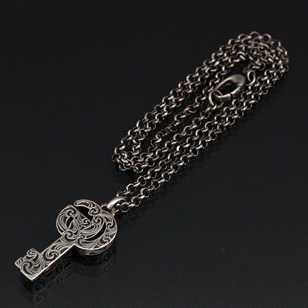GUCCI ネックレス　SV925 GUCCI グッチ Gプレートネックレス ペンダント SV925 シルバー