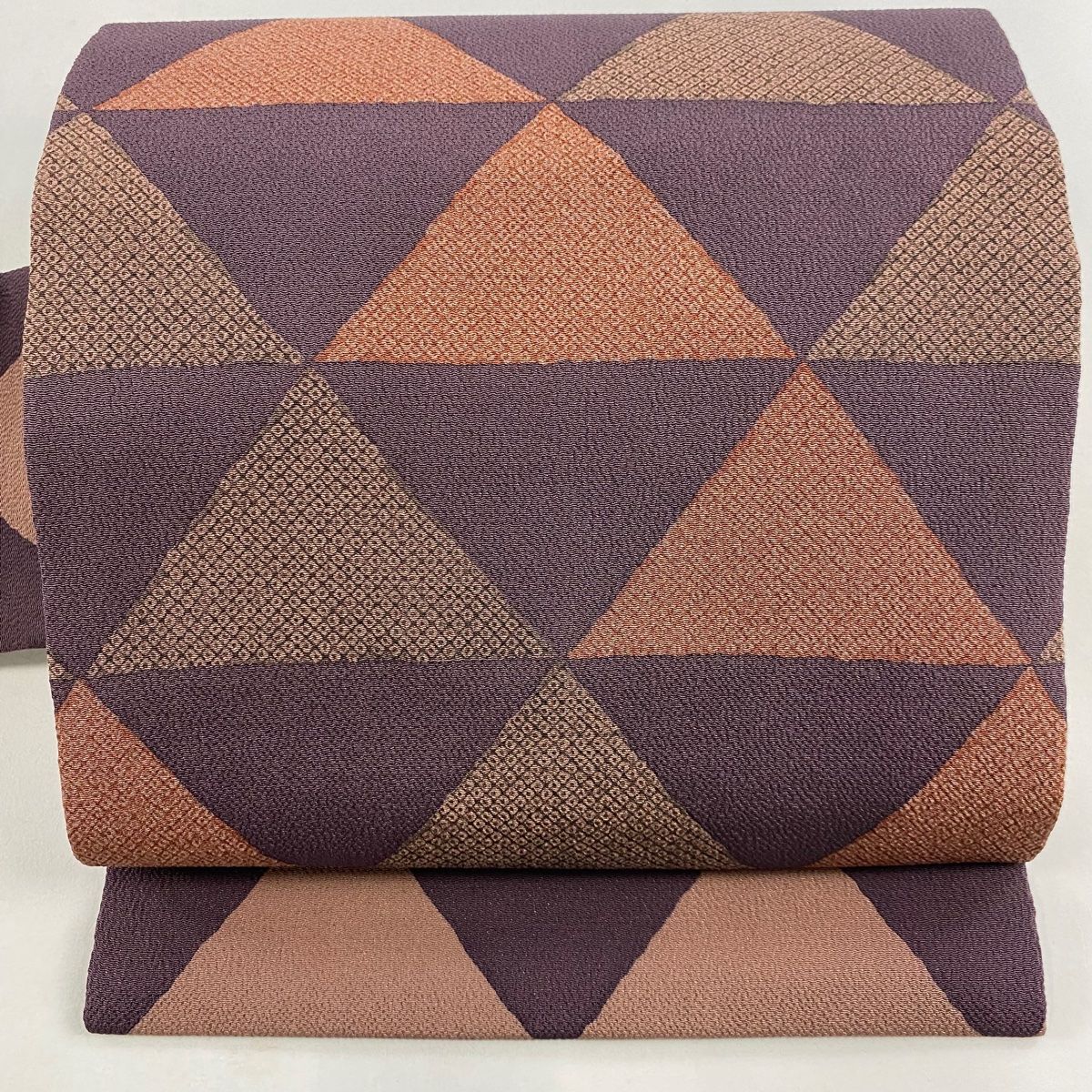 名古屋帯 美品 名品 鱗 縮緬 紫 正絹 【中古】 - メルカリ