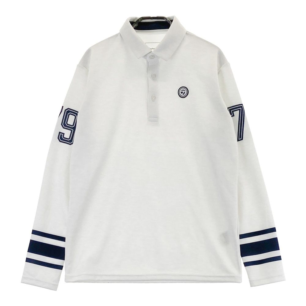 サイズ：M TAYLOR MADE テーラーメイド 長袖ポロシャツ 袖プリント