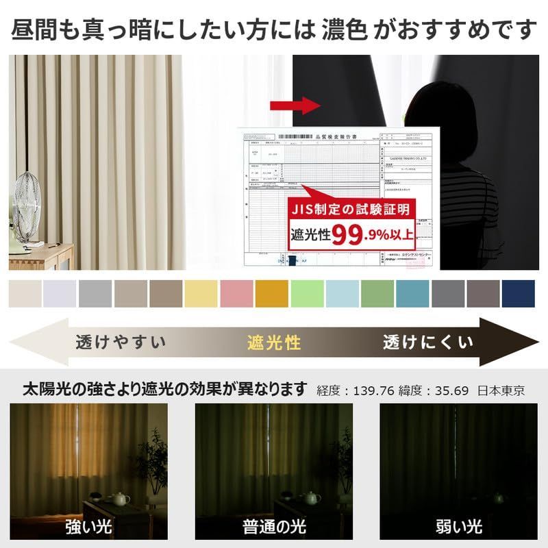 昼夜目隠し 保温 節電対策 おしゃれ 断熱 形態記憶加工済み 洗える UV