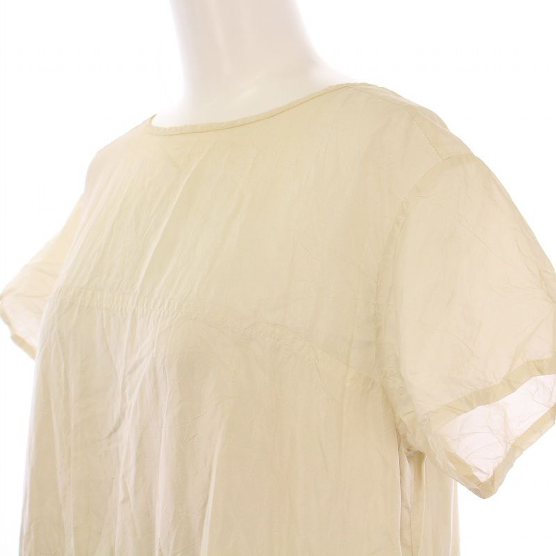 R&D.M.Co- オールドマンズテーラー スクエアネック パイピング フレアスリーブ ブラウス/ホワイト ネイビー【2400010975967】