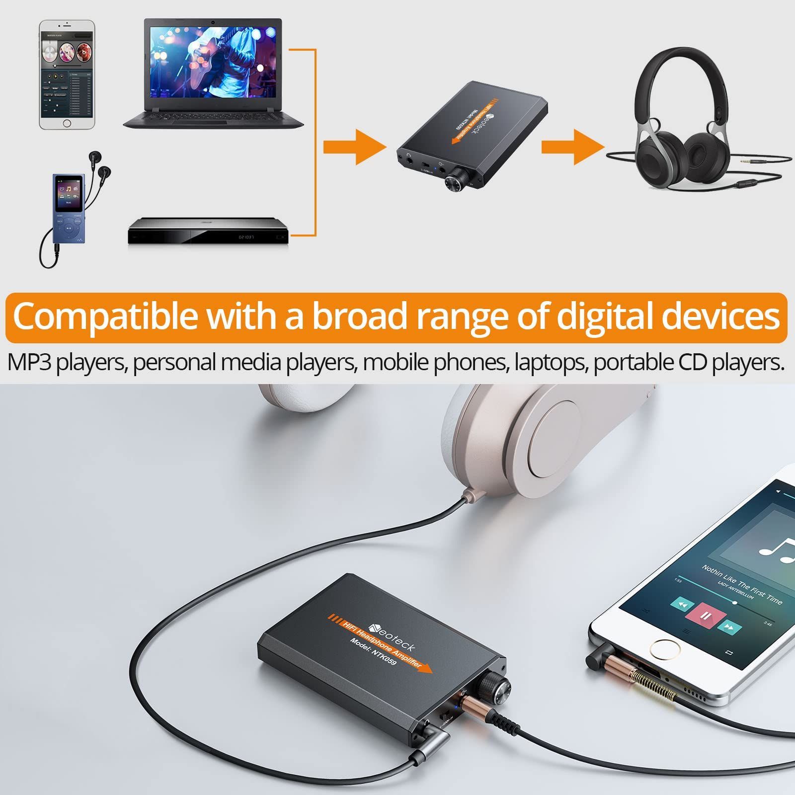 特価商品】Neoteck ポータブルヘッドホンアンプ HIFI 3.5mmジャック MP3 MP4 スマホなどに対応 ヒミツドウグ メルカリ