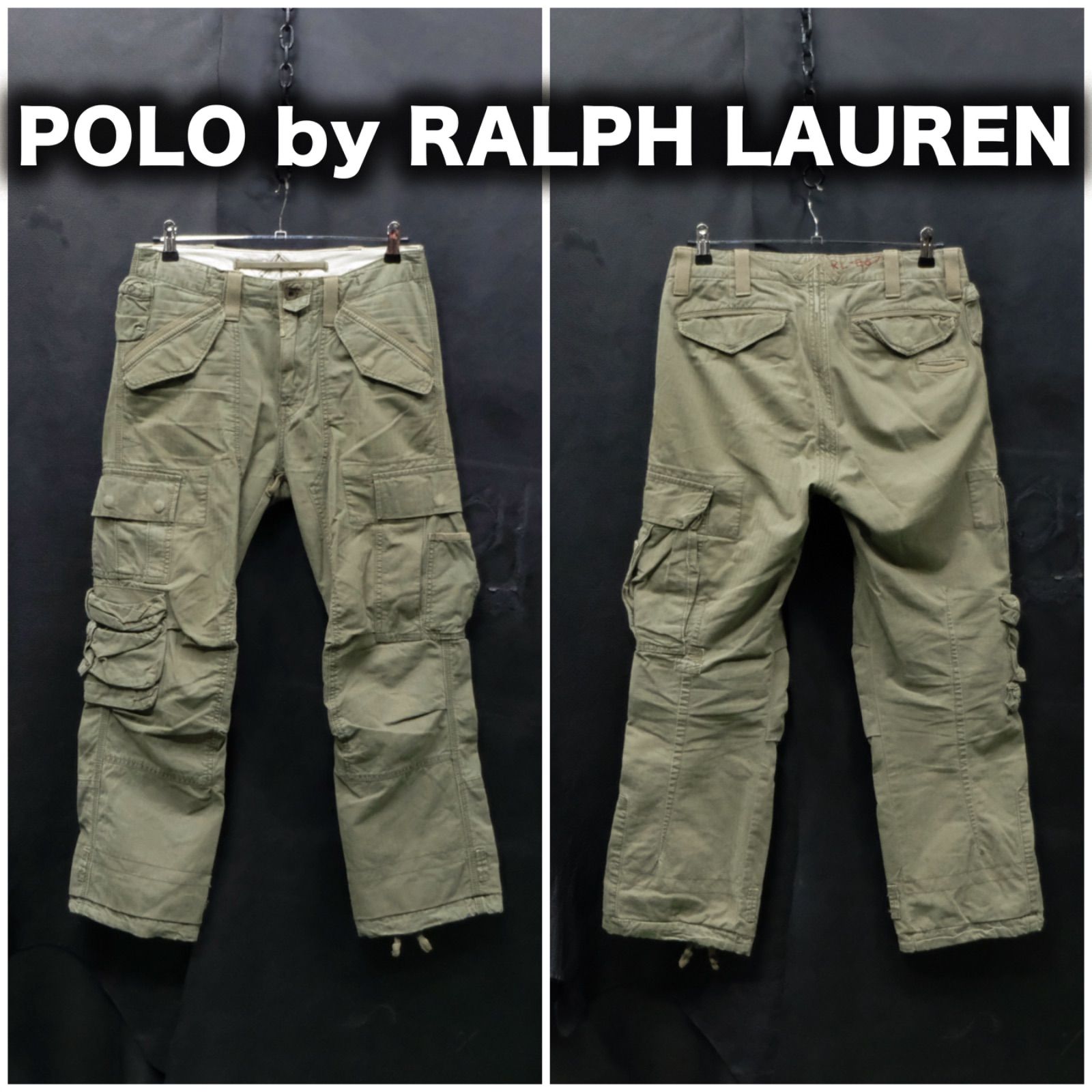 RALPH LAUREN　ラルフローレン　ヘリンボーン　カーゴパンツ　W３０ Polo Ralph Lauren(ラルフローレン):ヘリンボーン カーゴ パンツ