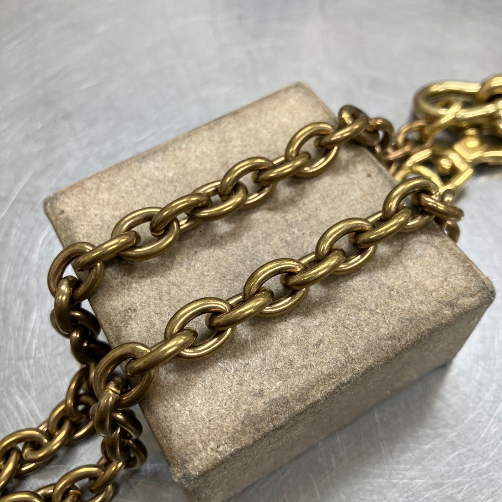 エビセン 真鍮 ロング ウォレットチェーン 箱完備 美 エビセン 真鍮 ロング ウォレットチェーン 箱完備 美