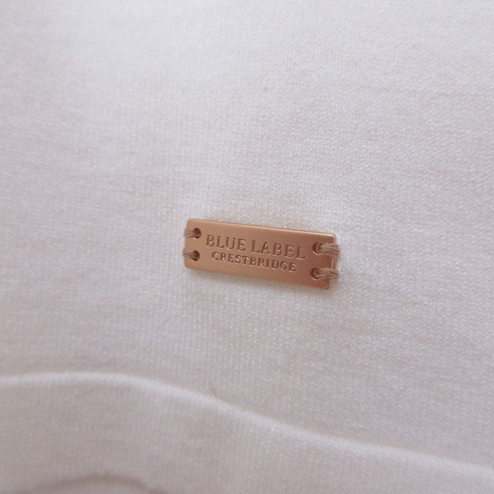 美品 BLUE LABEL CRESTBRIDGE ブルーレーベルクレストブリッジ ウォームレーヨンストレッチニットトップス カットソー 38 ホワイト レディース 古着 中古 美品 BLUE LABEL CRESTBRIDGE ブルーレーベルクレストブリッジ