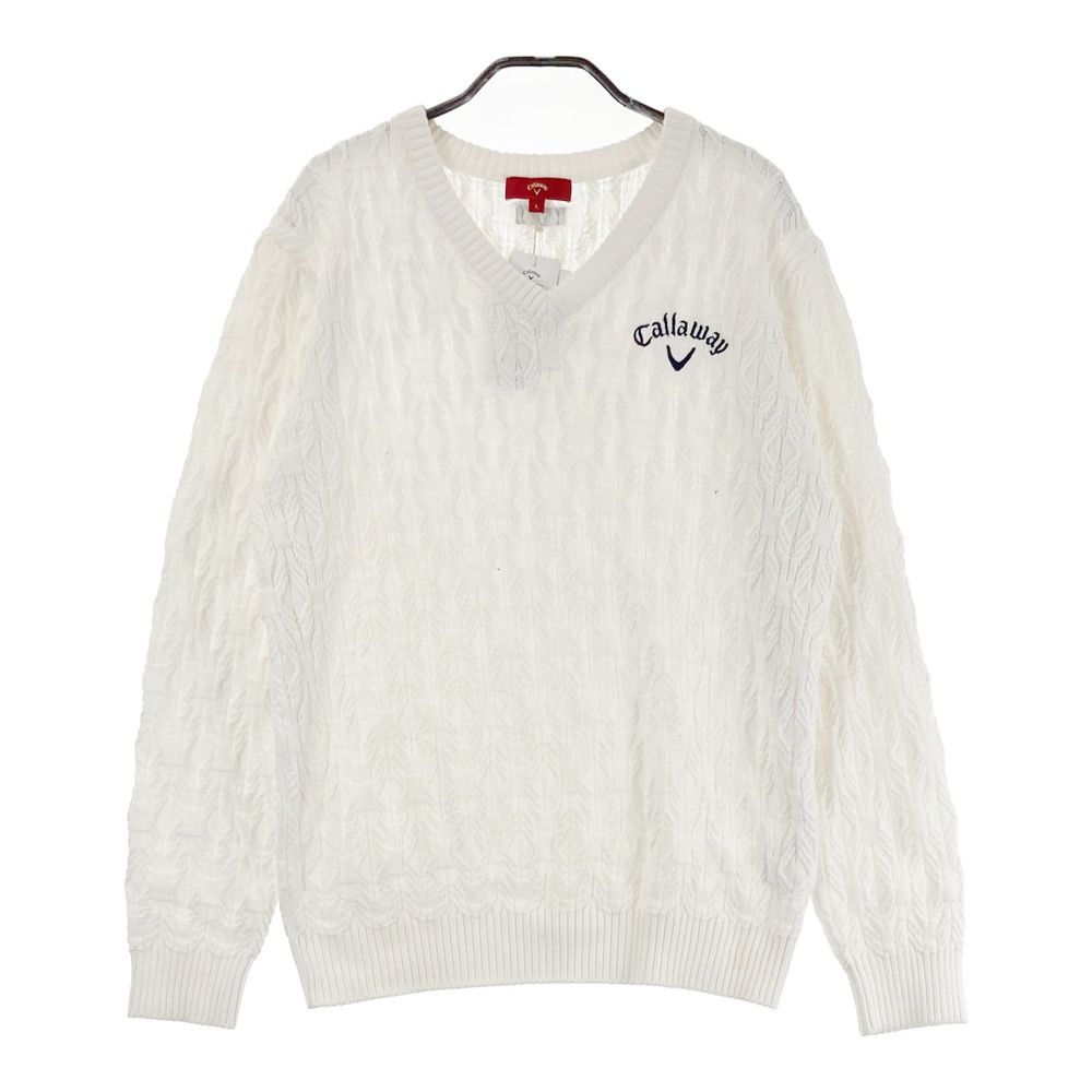 サイズ：L CALLAWAY キャロウェイ レッドレーベル Vネック ニット
