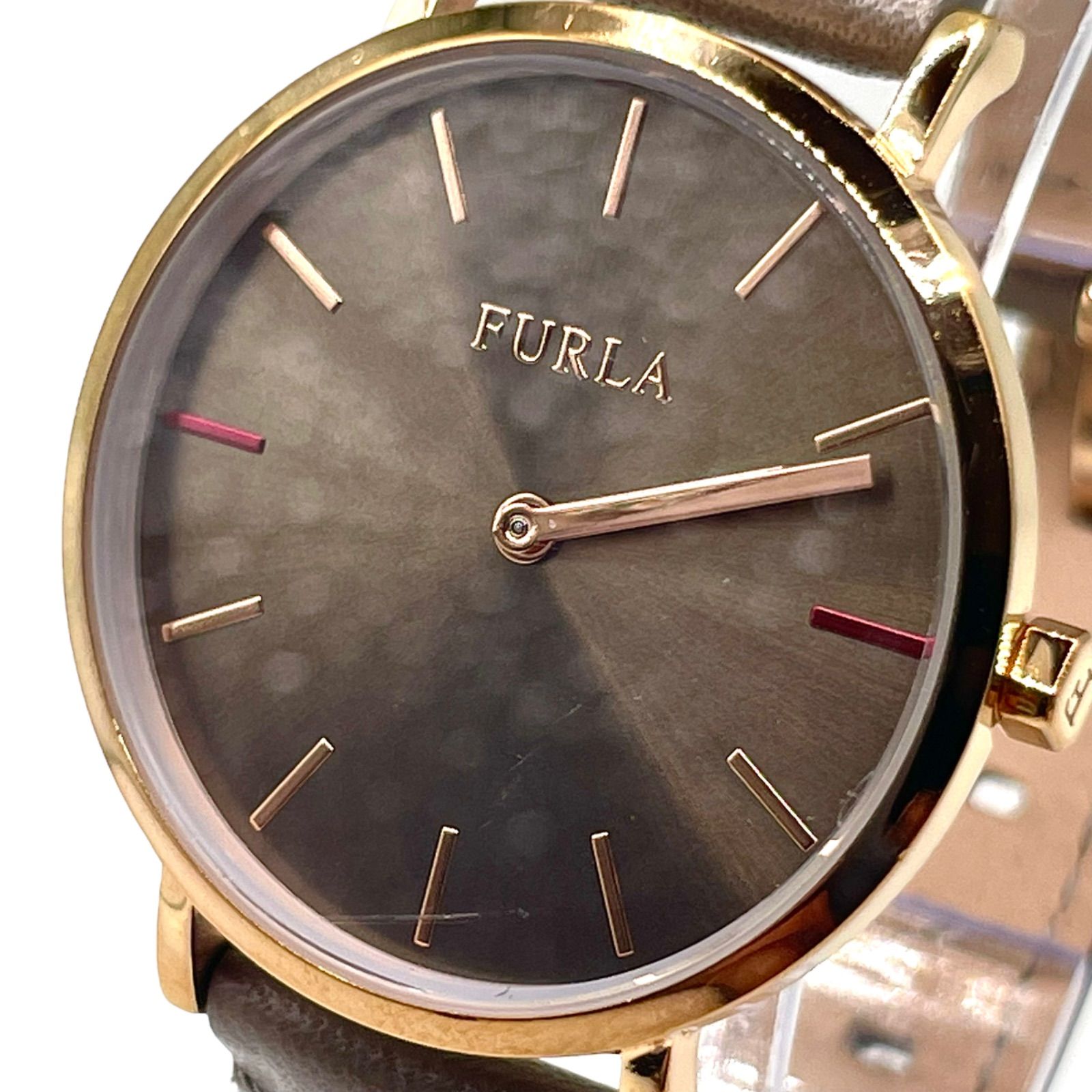 FURLA フルラ アナログ 腕時計 レディース レザーベルト ダーク 