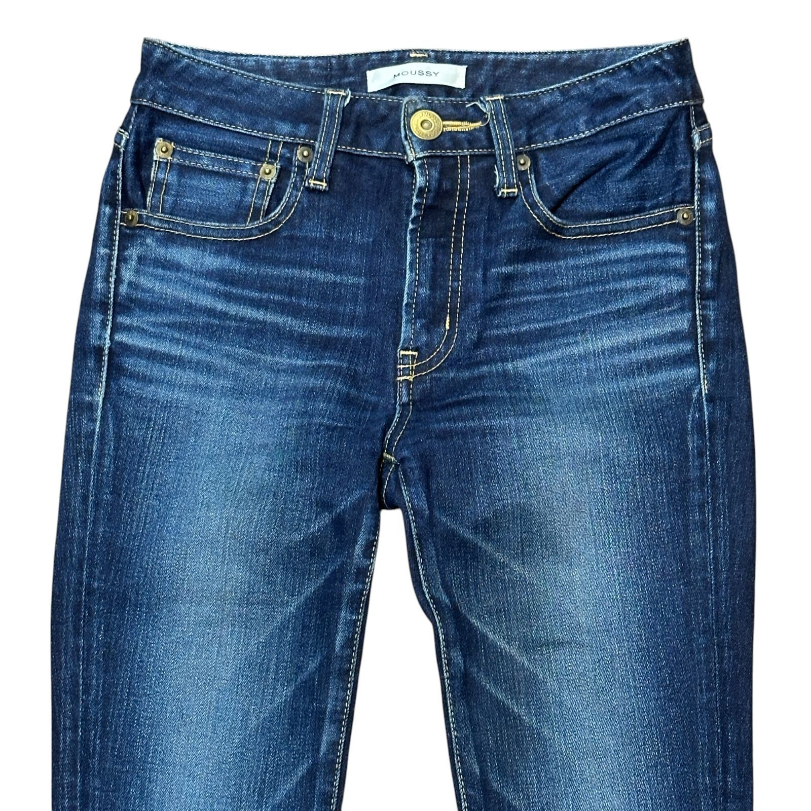 MOUSSY WF Rebirth embroidery SKINNY スキニーデニム