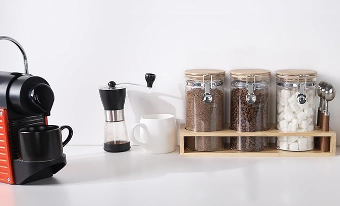 KKC コーヒーまめ 豆 保存容器 密閉 1200ML コーヒーキャニスター