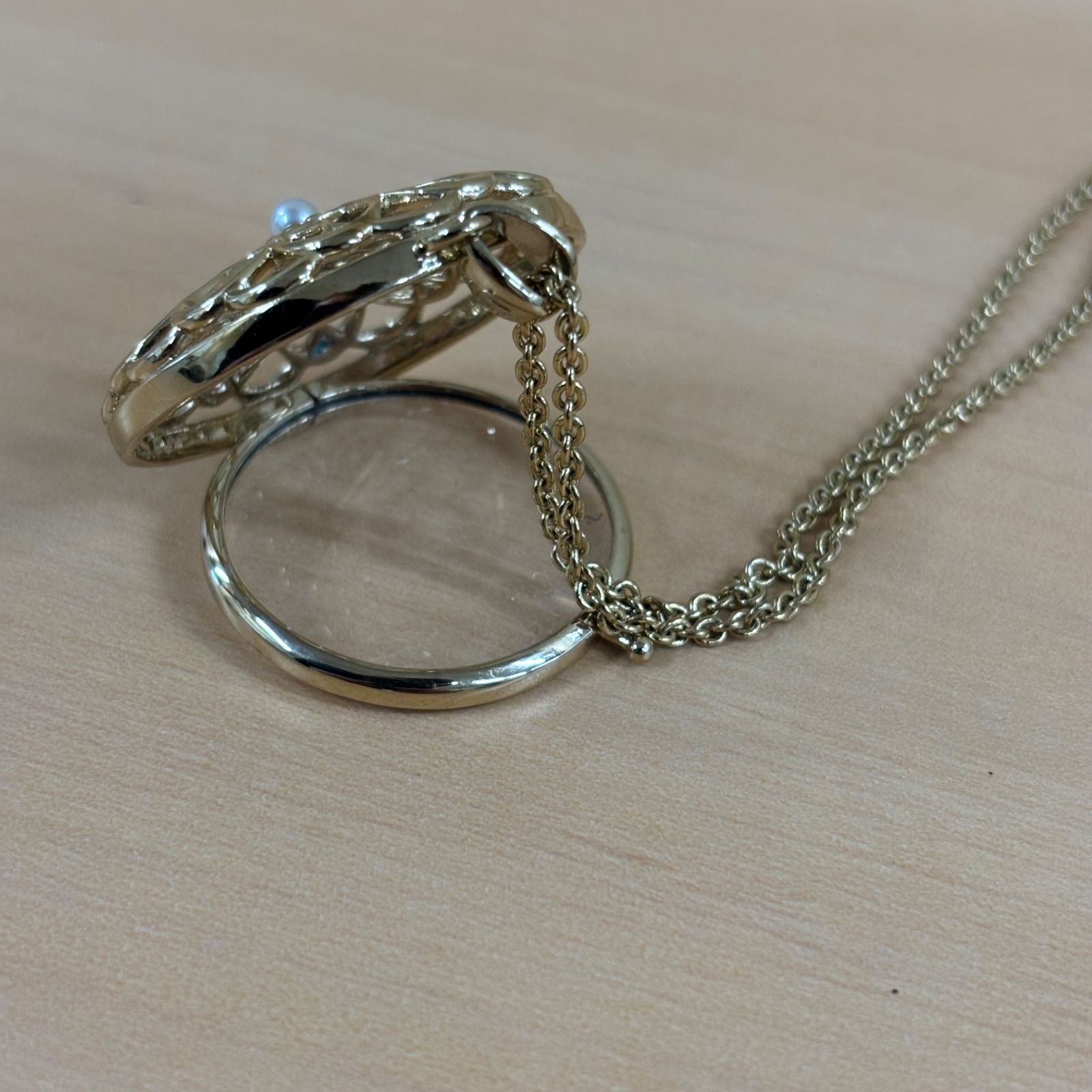 ◎ミキモト MIKIMOTO ルーペネックレス パール ペンダント ルーペ