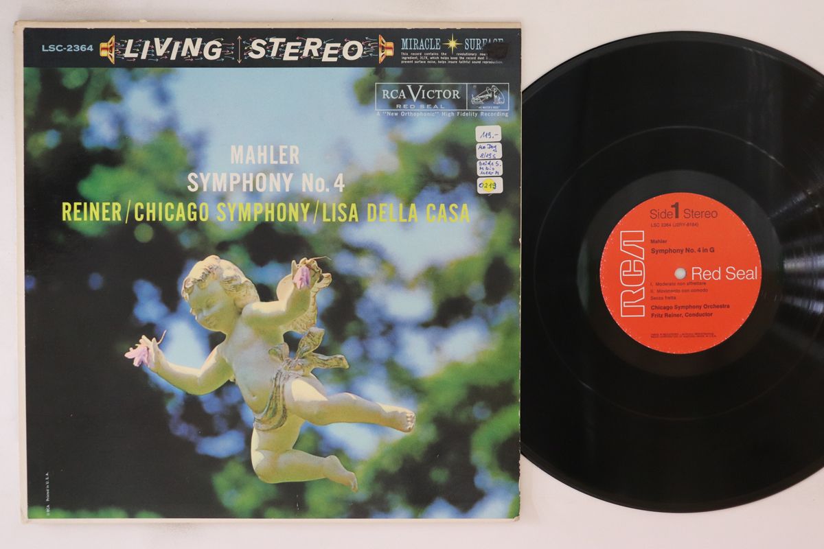米LP フリッツ・ライナー, シカゴ交響 Mahler Symphony No. 4