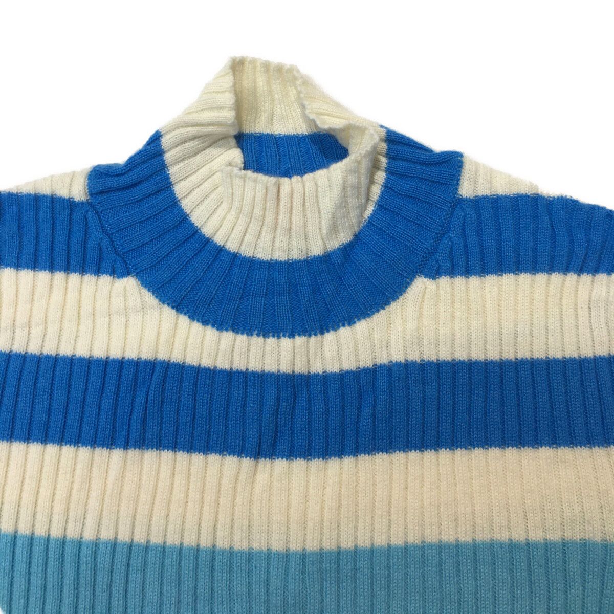 中古 レディース アルチビオ archivio セーター 38(M) 白×青 ホワイト