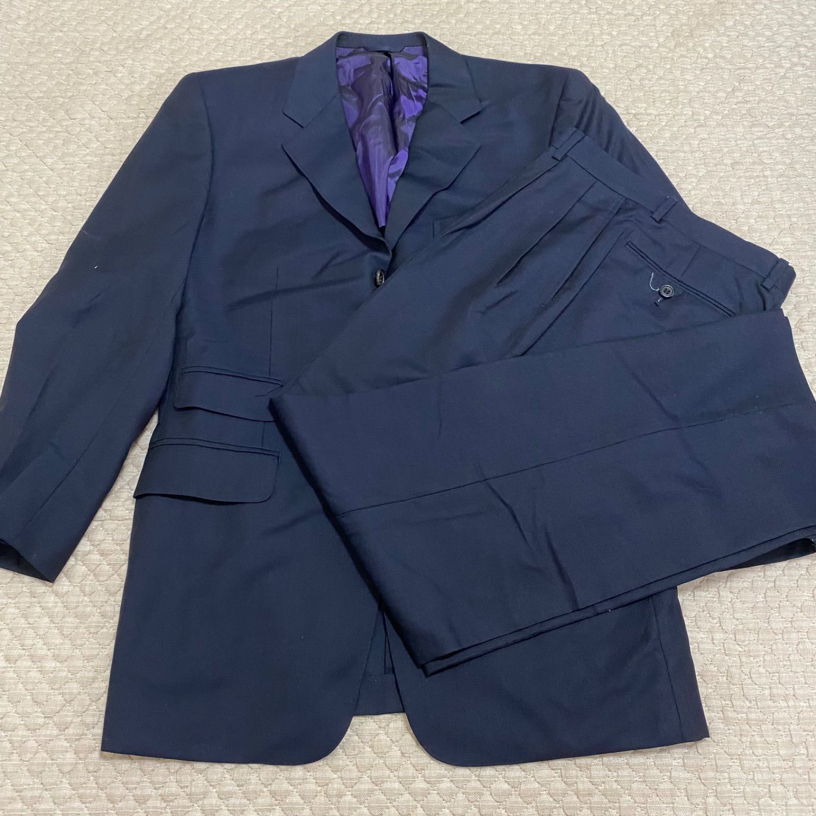 ポールスミス　メンズ　セットアップ　スーツ　ネイビー　ウォッシャブル Paul Smith ポールスミス スーツセットアップ カジュアルスーツ