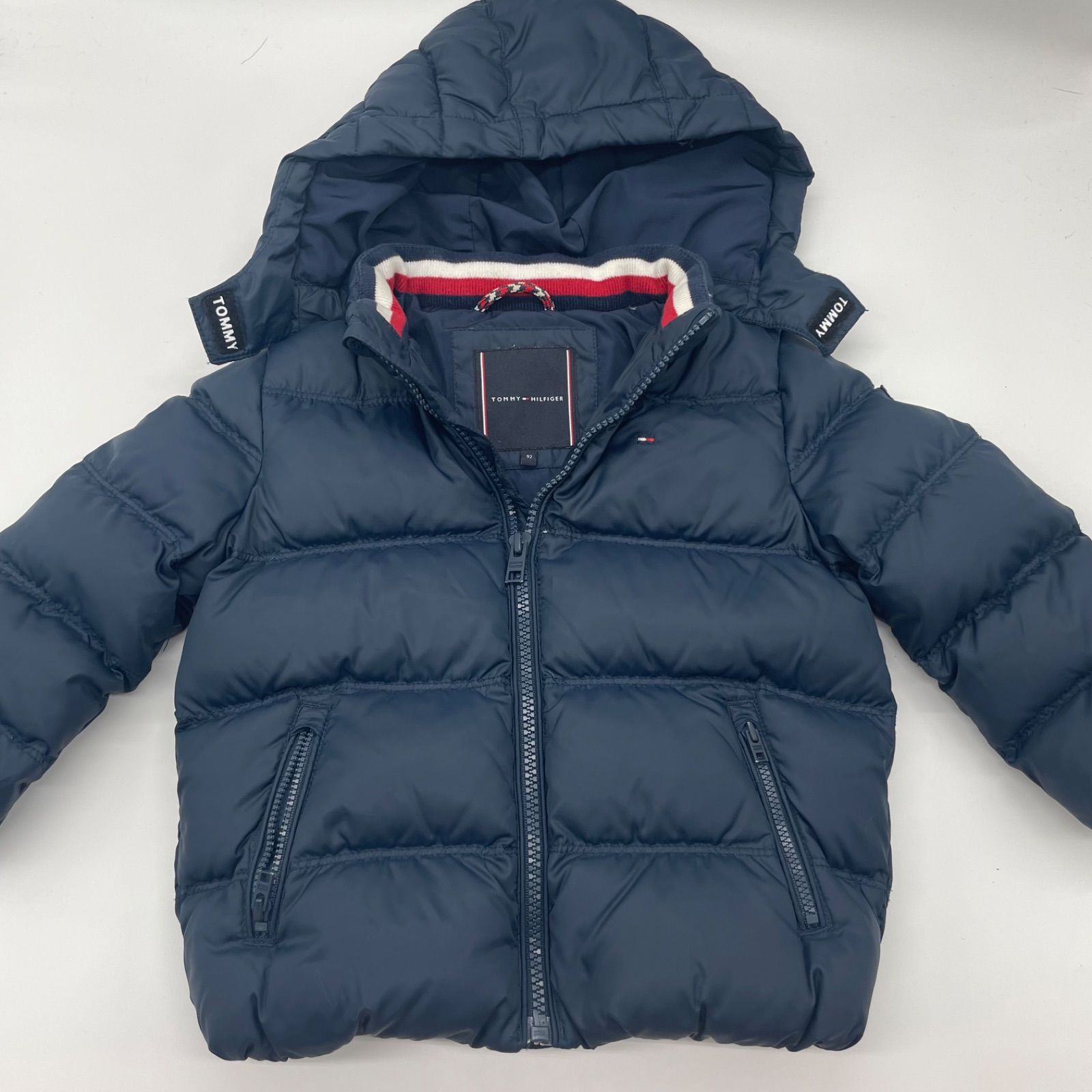 TOMMY HILFIGER トミーヒルフィガー 子ども キッズ ダウンコート ネイビー - メルカリ