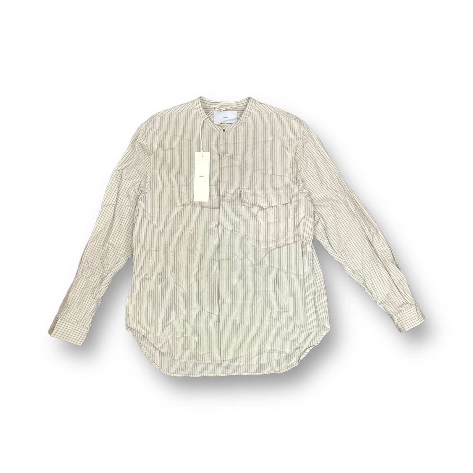 定価34100円 新品 SUGARHILL 23SS バンドカラー ストライプシャツ L/S 