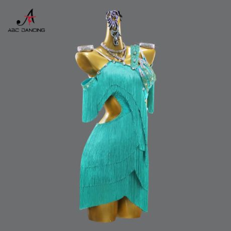 社交ダンスドレス レディース競技用 ラテン ワルツ タンゴ対応 舞台衣装 P 5