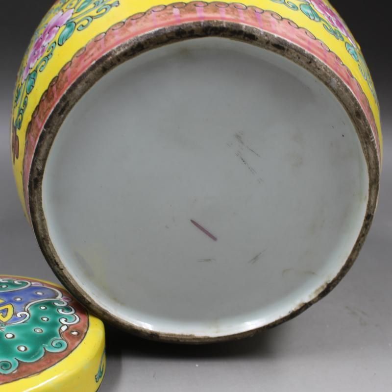 清康熙パステル彩花枝寿紋茶蓋缶 景徳鎮 陶磁器 装飾品 工芸品 美術品 置物 清康熙パステル彩花枝寿紋茶蓋缶 景徳鎮 陶磁器 装飾品 工芸品
