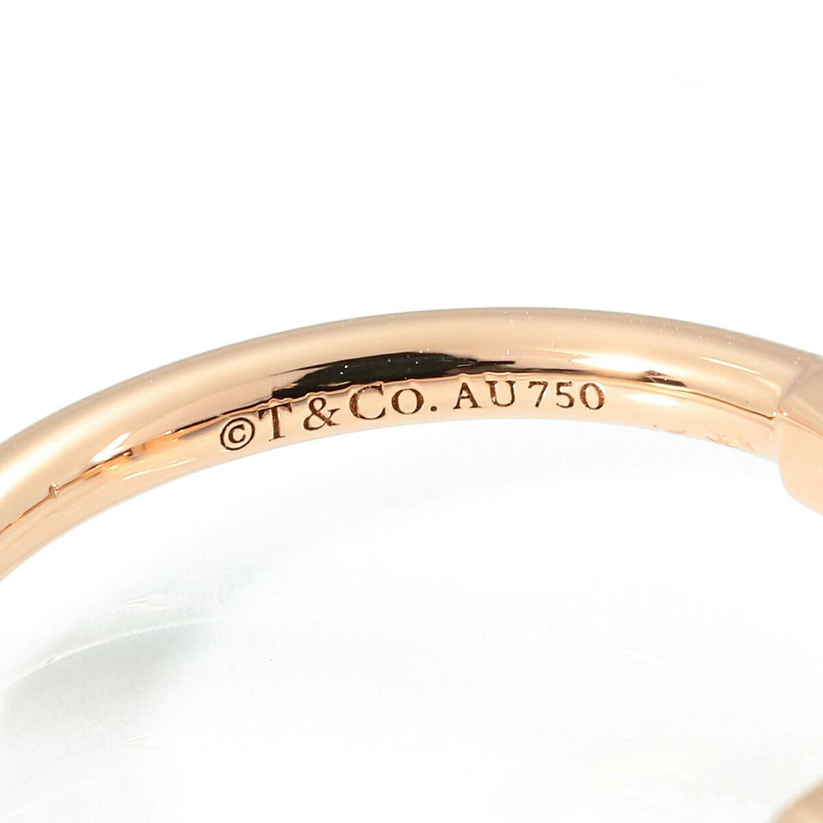 ティファニー T ワイヤーリング 指輪 K18 10号 TIFFANY&Co. 中古 