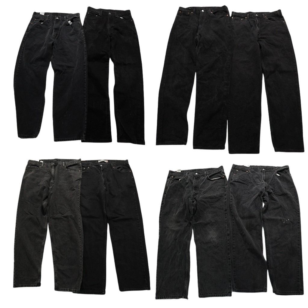 古着卸 リーバイス 550 ブラックデニム パンツ 8枚セット メンズ 40 |38 |36 |34 アメカジ フェード 古着 NA7118