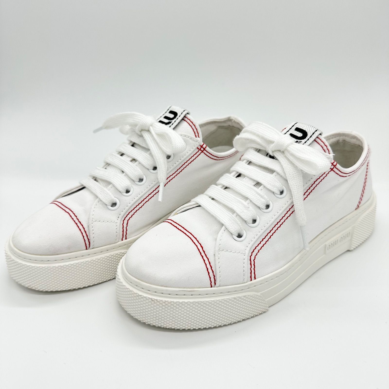 MIUMIU ミュウミュウ キャンバス スニーカー レディース シューズ miu 
