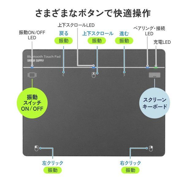 サンワサプライ Bluetoothタッチパッド