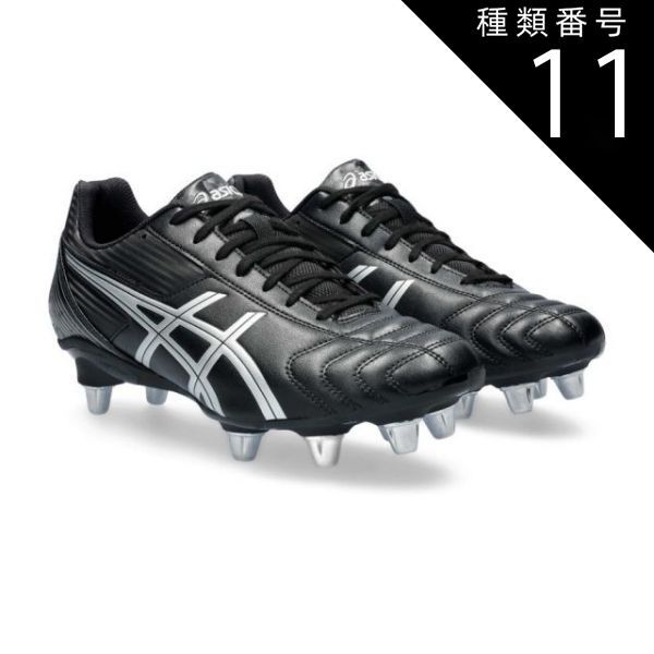 種類11 25.5cm 取寄せ アシックス シューズ LETHAL TACKLE BLACK|PURE SILVER P507Y-003リーサルタックル ラグビー メンズ ASICS