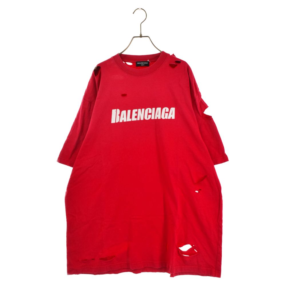 トップス balenciaga destroyed Flatground t-shirt BALENCIAGA TシャツDestroyed Flatground Tee