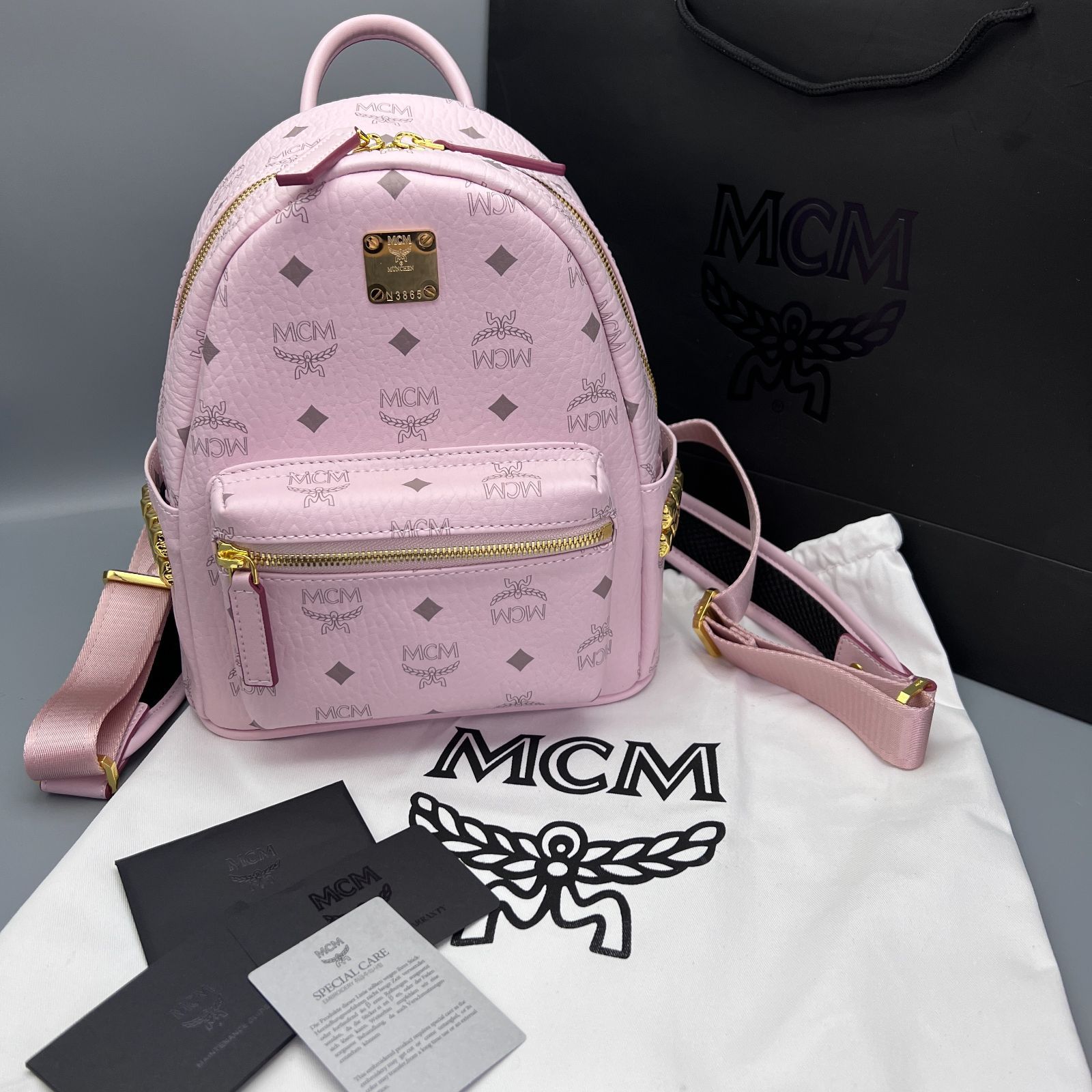 MCM リュック xs パウダーピンク - バッグ