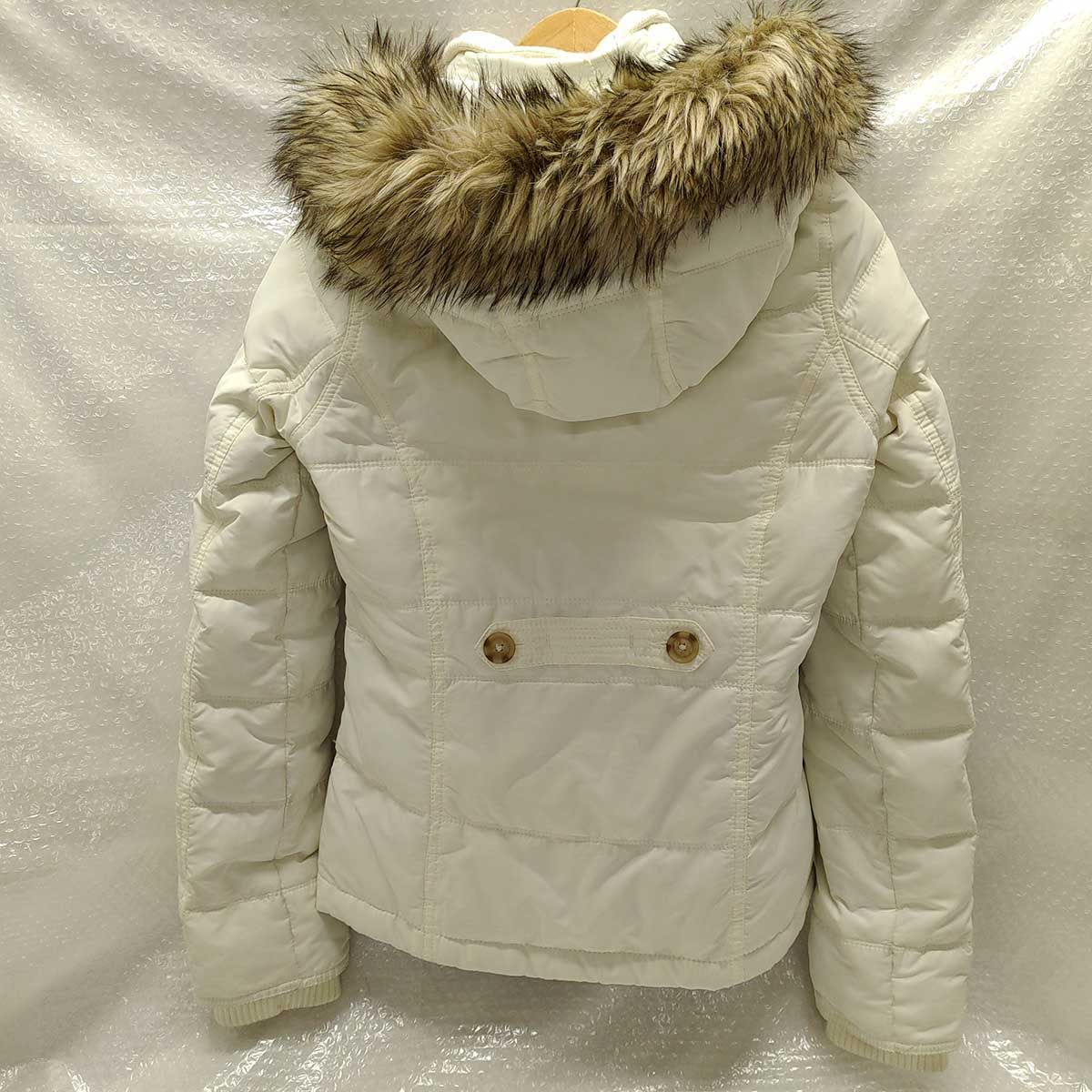 Hollister Co ホリスター ナイロン ジャケット 裏フリース ホワイト