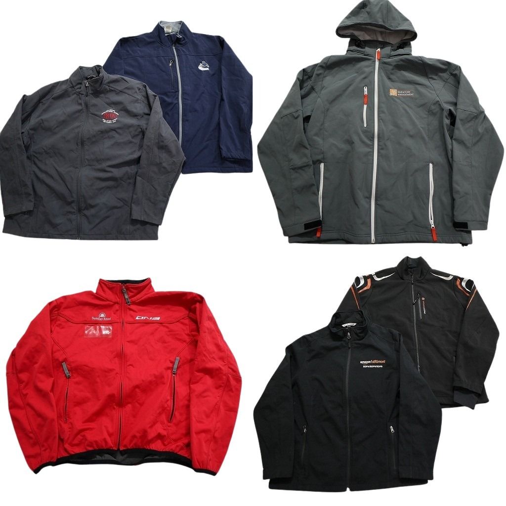 古着卸 まとめ売り ノーブランドソフトシェルジャケット 6枚セット