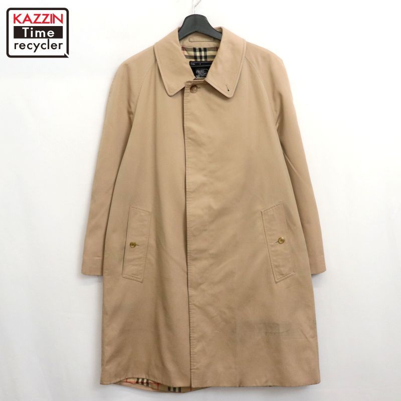 90s イギリス製 vintage BURBERRY 裏地チェック コート メンズ Lサイズ