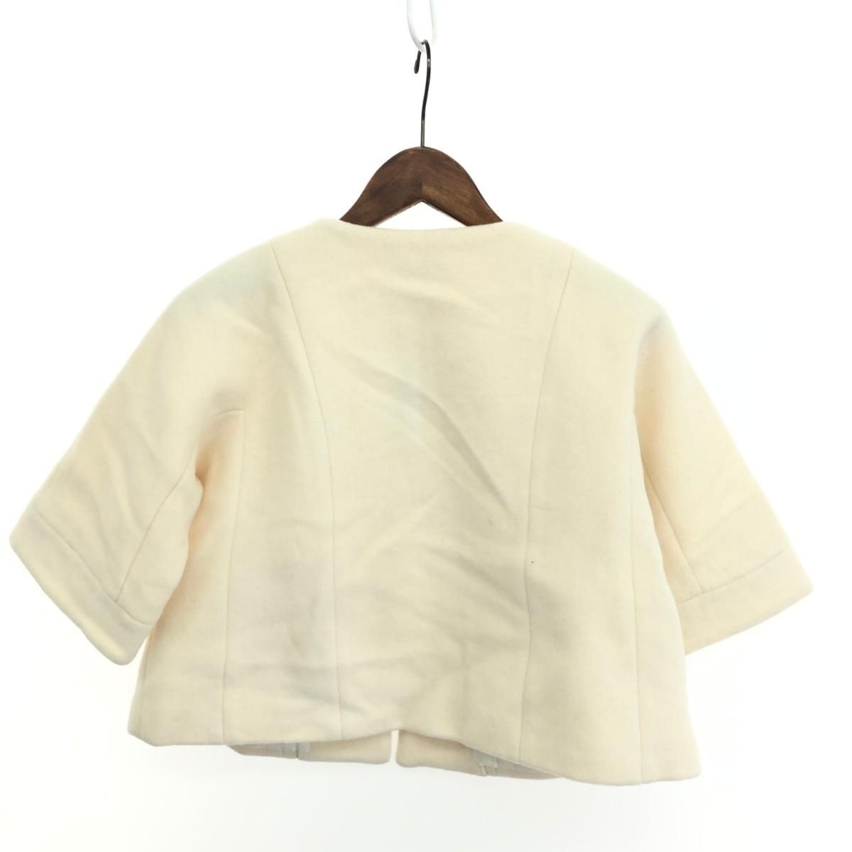 シェリエ sheller スタンドカラーショートコート　ホワイト COAT – shéller / シェリエ