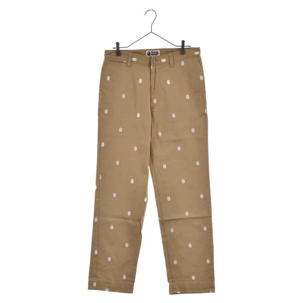 A BATHING APE (アベイシングエイプ) EASY CHINO PANT サル顔柄 