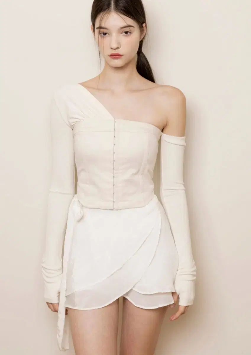 ノットユアローズ ケイト ラップスカート 白 ブラック