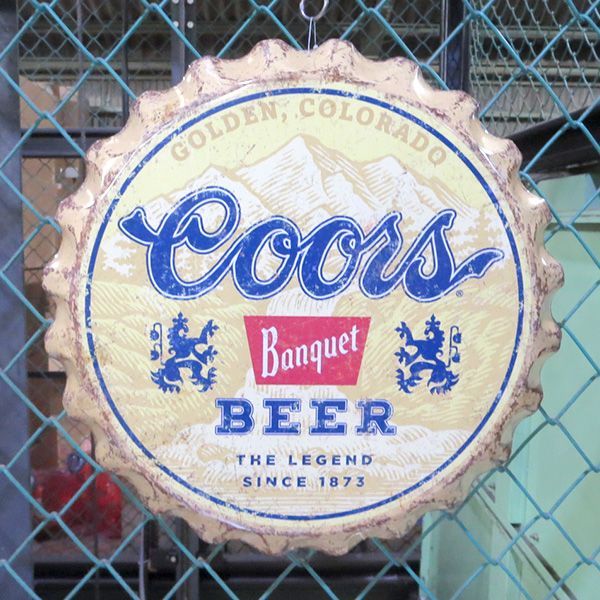 Coca-Cola 金属製サイン看板ディスプレイ直径約60センチ