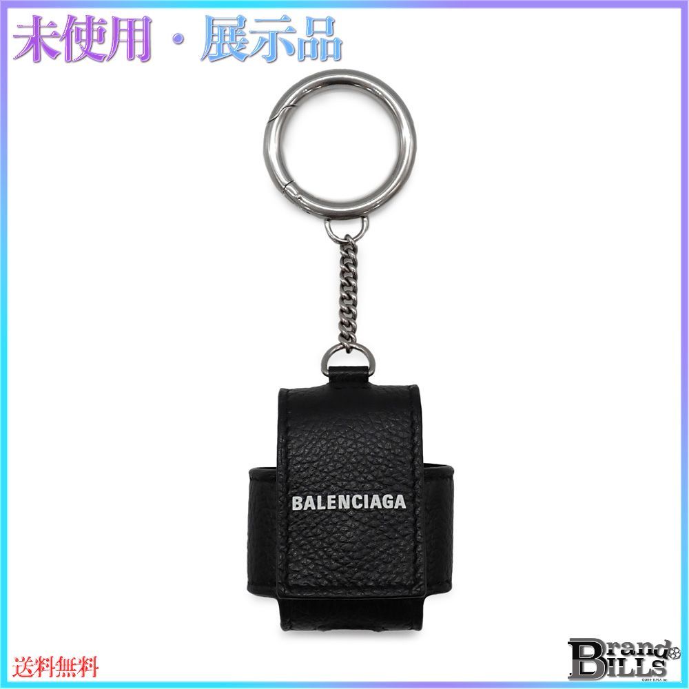 バレンシアガ エアポッズケース ホルダー レザー ブラック 美品 70809 バレンシアガ エアポッズケース ホルダー レザー ブラック 美品