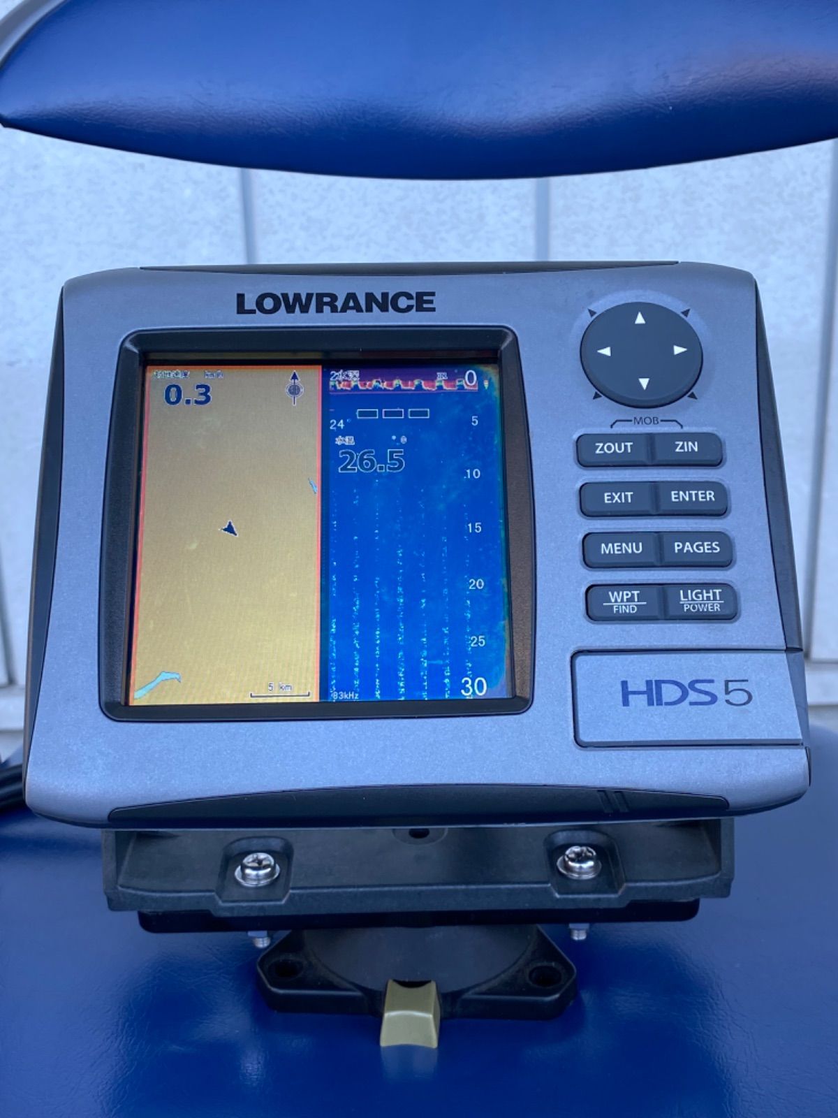 中古 ローランス LOWRANCE HDS5 GPS 魚群探知機 魚探 日本語モデル - メルカリ