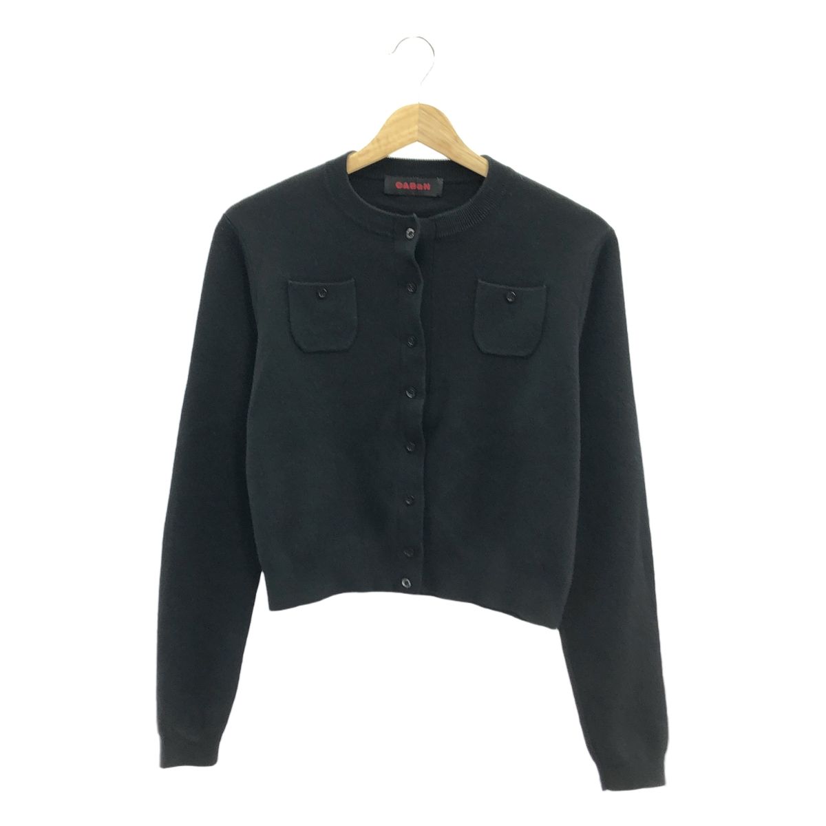 CABaN | キャバン | コットン カシミヤ クルーネック カーディガン | S | ブラック | レディース