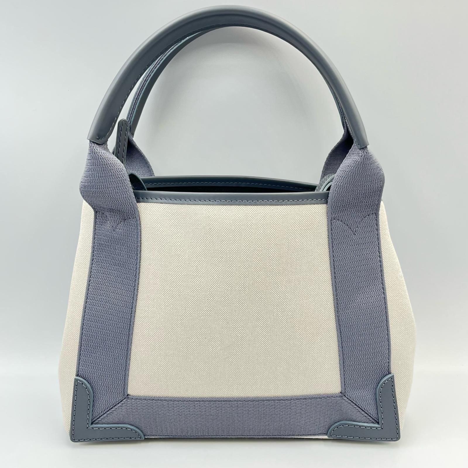 バレンシアガ BALENCIAGA トートバッグ ネイビー カバス S キャンバス 
