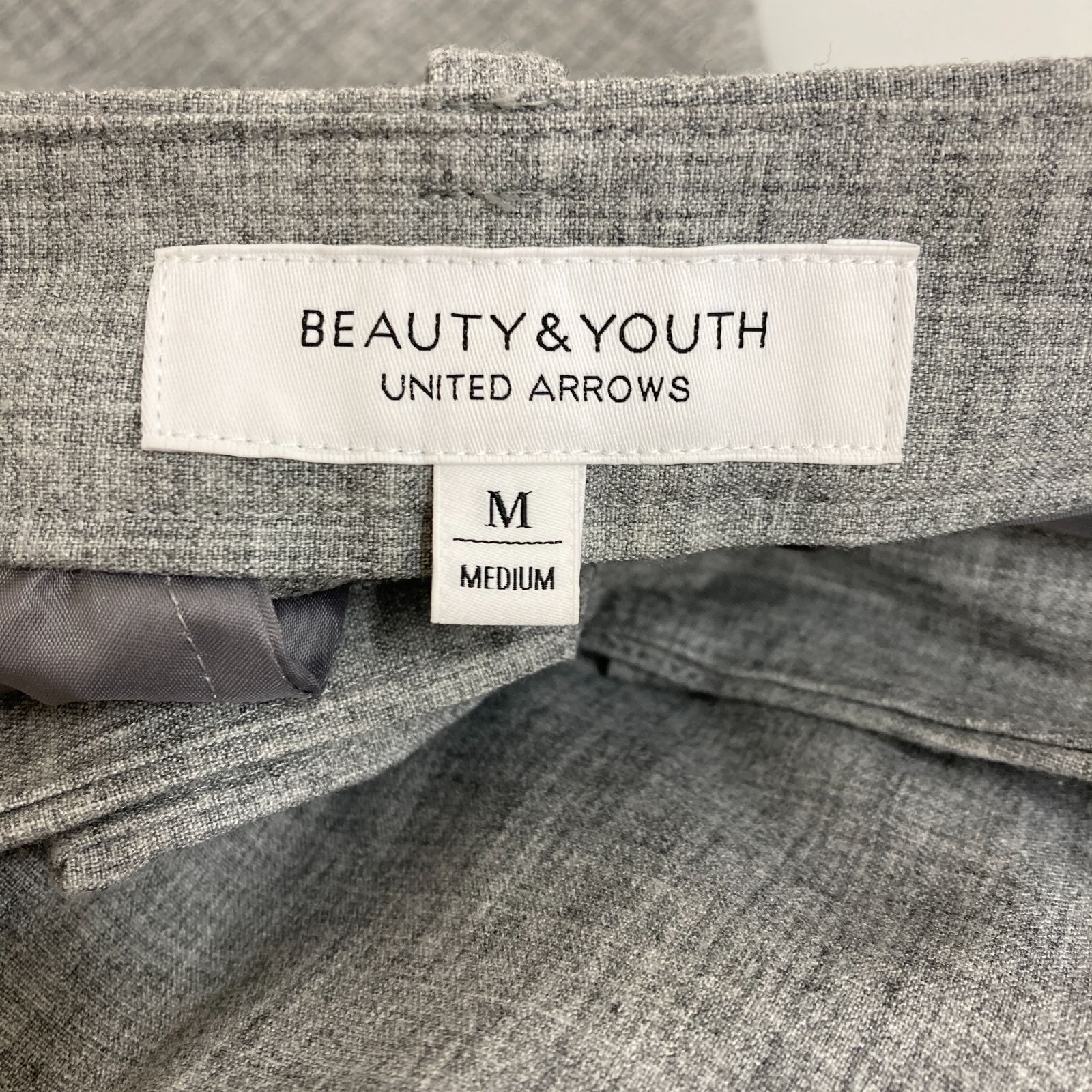 BEAUTY-YOUTH ビューティー＆ユース グレー ロング スラックス M DECORATOM_COM_BR
