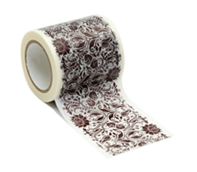 まとめ ニトムズ インテリアマスキングテープ 8m ダマスク ブラウン M3604 ×20セット