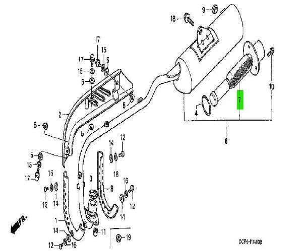 ホンダ XR70R XR50R 競技用 アレスターCOMP スパーク ARRESTER SPARK 18317-GCF-670 HONDA純正 Genuine JDM メーカー純正品