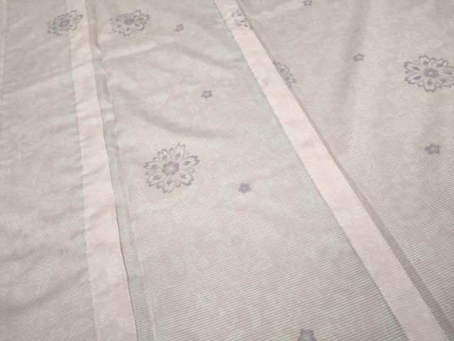 小紋 変わり縦縞 色紙 金彩 花地紋 着物 075a d