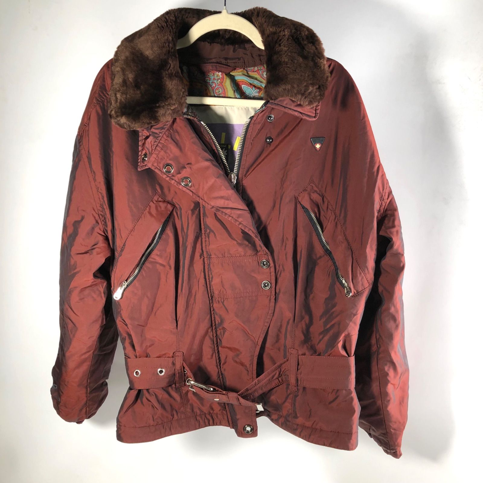 A0924-17-8 ITALIE CETHILL ジャケット ブルゾン レディースジャケット 着丈60cm 身幅57cm 肩幅56cm