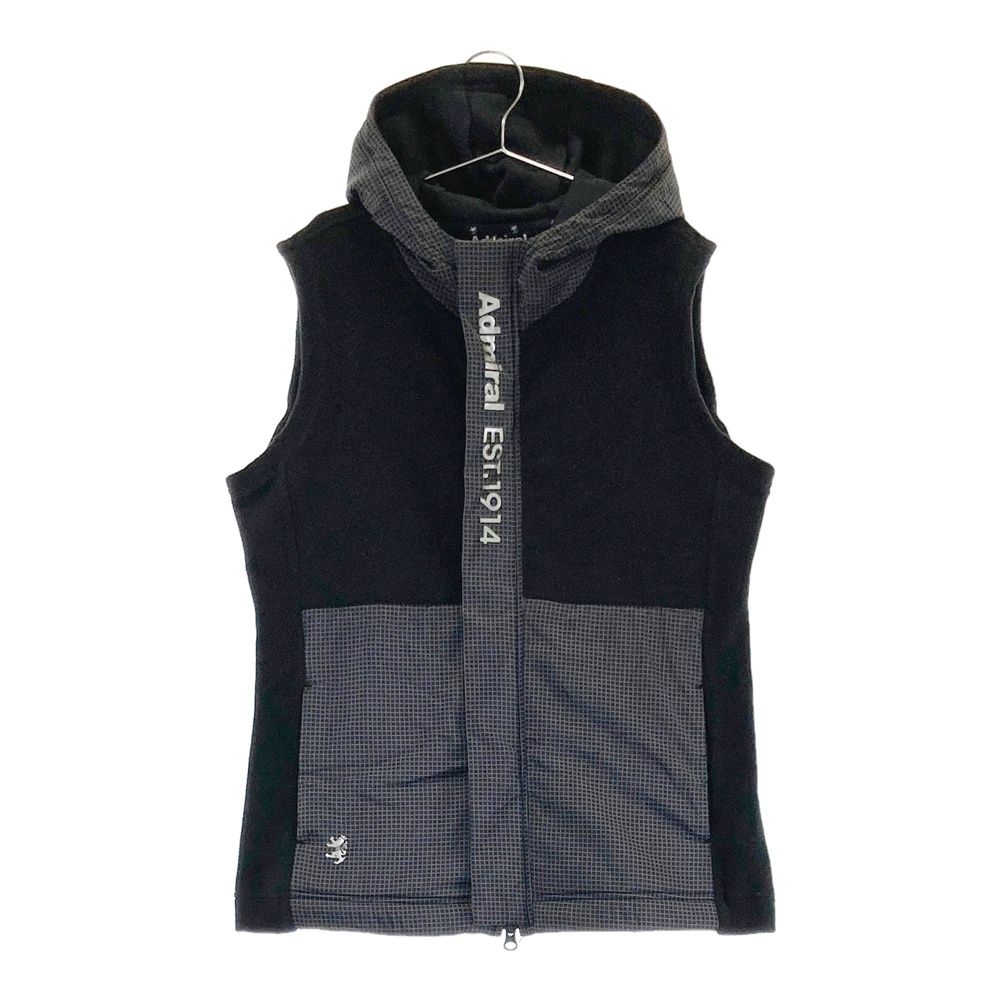 サイズ：M ADMIRAL アドミラル ミニリップ フリースベスト ブラック系