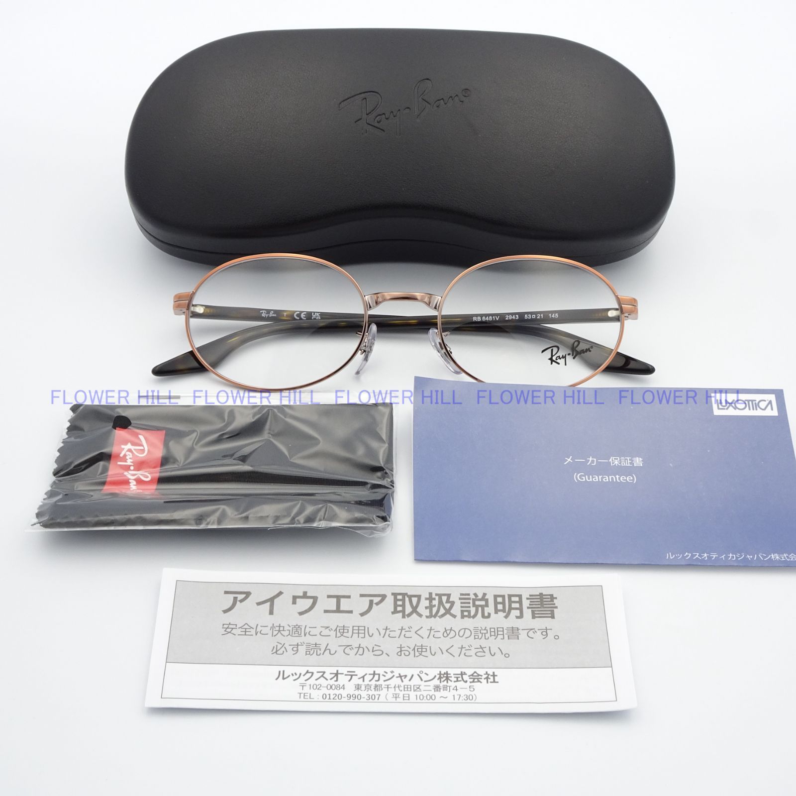 RAY-BAN レイバン メガネ フレーム RX6481V 2943 オーバル メンズ