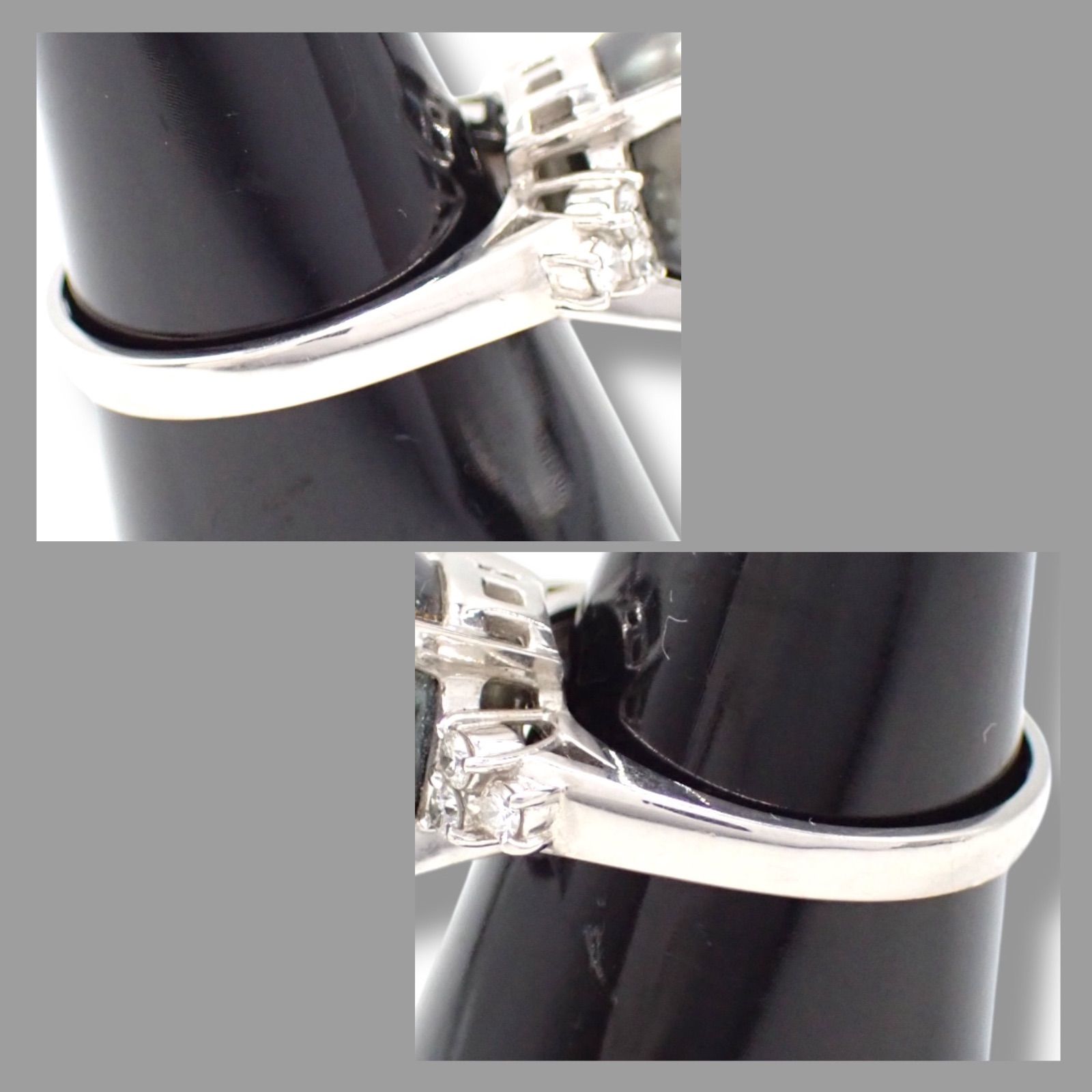 タサキ 12.5㎜ 黒蝶真珠 0.23ct ダイヤ リング Pt900 4313 - メルカリ