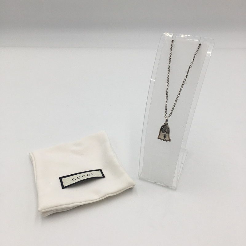 GUCCI グッチ GHOST PENDANT TOP NECKLACE 455276 J8400 0701 ゴースト ペンダント トップ ネックレス アクセサリー 182-250523-KS-17-tei