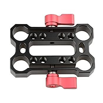 camvate高さRiser Railblockオフセット15mmロッドクランプ レッド 蝶ネジ